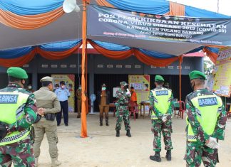 Dandim 0426 Bersama Forkopimda Tuba Cek Langsung Posko Pemantauan Covid-19