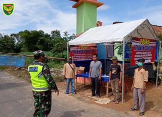 Petugas Posko Covid-19 Harus Bisa dijadikan Contoh Warga Masyarakat, Kata Sertu Ngadino