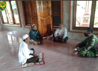 Silahturahmi Babinsa Kepada Para Tokoh Agama Menjadi Solusi Cegah Covid-19.