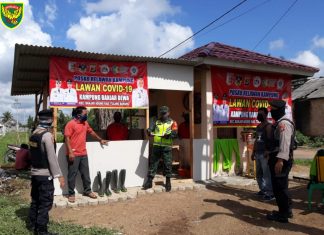 Cek Posko Mandiri Covid-19 di Banjar Dewa, Babinsa Koramil 426-02 Menggala Merasa Bangga.