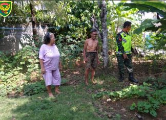 Babinsa Koramil 426-02 Sosialisasikan Pemanfaatan Lahan Sekeliling Rumah.
