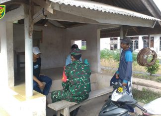 Babinsa Koramil 426-03 Himbau Warga Binaan agar Jaga Kesehatan di Karya Jitu Mukti.