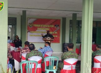 Dandim 0426 Tulang Bawang Paparkan Balatkom dan Radikalisme Kepada Keluarga Besar TNI