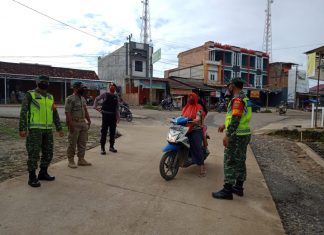 Danpos Way Serdang Pimpin Patroli Gabungan Pendisiplinan Protokol Kesehatan di Mesuji