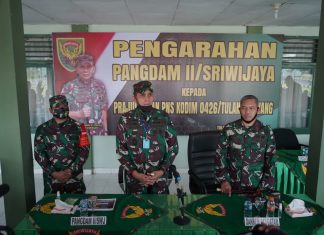 Kunjungi Makodim 0426, Pangdam II/SWJ Berikan Wejangan