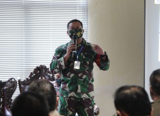Dandim 0426 Paparkan Evaluasi Pelaksanaan Operasi Penegakan Disiplin Protokol Kesehatan di Kab. Mesuji.
