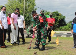 Kodim 0426 Tulang Bawang Kanalkan Olahraga Woodball.