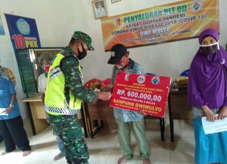 Hari ini Dua Kampung Bagikan BLT- DD tahap III, Kata Serda Masriyanto Babinsa Koramil Menggala