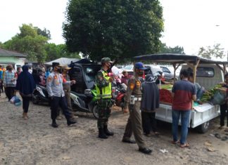 Kodim 0426 Tuba, Polres Tuba dan Pemda Tuba Kembali Gelar Patroli Pendisiplinan Protokol Kesehatan