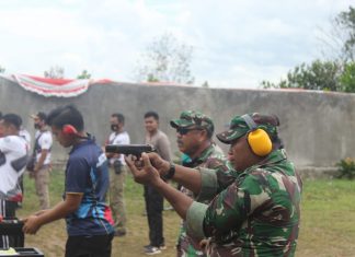 Kodim Sabet Juara 2 dan 3 Lomba Menembak Pistol Dalam Rangka HUT RI ke-75 di Polres Tuba.