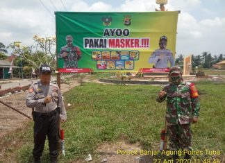 Babinsa dan Babinkamtibmas Tak Bosan Himbau Warga Agar Taati Protokol Kesehatan.