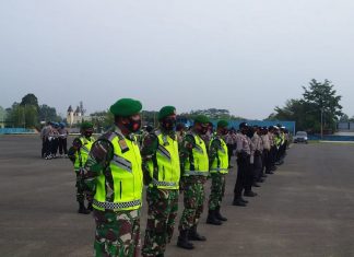 TNI- Polri Apel Gabungan Cegah Covid-19 di Mesuji.