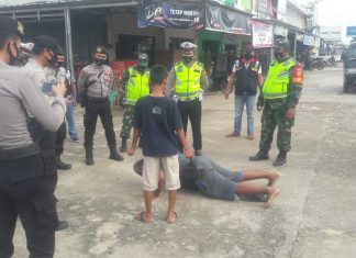 Koramil 426-01 Mesuji Terus Tegas Kepada Warga Tak Bermasker