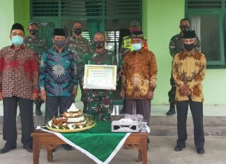 Dianggap Paling Bersih, Masyarakat Berikan Penghargaan Kepada Koramil Mesuji