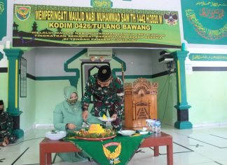 Peringati Hari Jadi Ke- 9 Kodim 0426, Dandim Ajak Tetap Semangat Bertugas