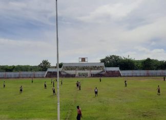 Dandim 0426 Tulang Bawang Pimpin Langsun Olahraga Bersama di Stadion Tiuh Tohou