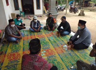Sertu Budiman Sosialisasikan Prokes di Wono Agung