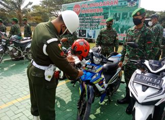 Subdenpom Persiapan Tuba Periksa Surat dan Kelengkapan Kendaraan Dinas dan Pribadi Anggota Kodim 0426 Tuba
