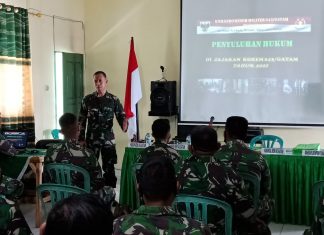 Anggota Kodim 0426 Tuba Terima Penyuluhan 7 Pelanggaran Berat Yang Harus dihindari