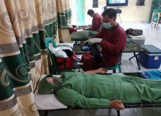 Sambut HUT Korem 043/Gatam ke-74 Kodim 0426/Tuba Adakan Baksos Donor Darah