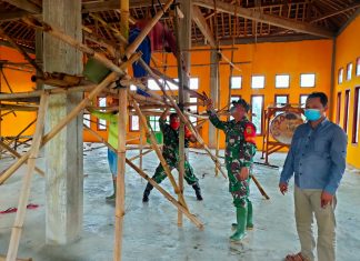 Renovasi Masjid Sasaran TMMD ke- 112 Mulai dikerjakan