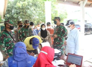 Danrem 043/Gatam Dukung Percepatan Vaksinasi Di Mesuji
