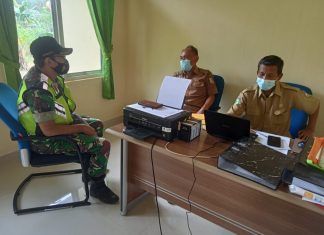 Tetap Jaga Prokes Dan Jaga Imun,Sosialisasi Babinsa Di Kampung Boga Tama