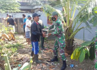 Serda Heri Susanto Gotong Royong Bersama Warga Kampung Tri Mukti Jaya