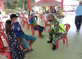 Tetap Patuhi Protokol Kesehatan Pesan Serma Mugianto Kepada Warga