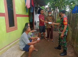 Pandemi Belum Berakhir,Babinsa Selalu Ingatkan warga Agar Selalu Jaga Prokes