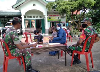 Serbuan Vaksinasi Massal Yang Di Gelar Di Koramil 426-04/ Banjar Agung