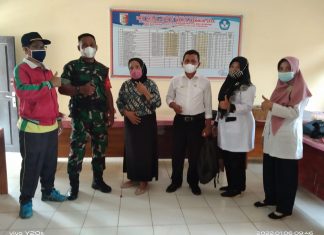 Sosialisasikan Prokes ke SDN 01 Sertu Sutarto Berharap Tetap Taati Prokes