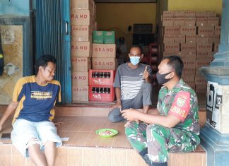 Sertu Supriyono Minta Aparatur Kampung dan Masyarakat Selalu Patuhi Prokes Covid-19