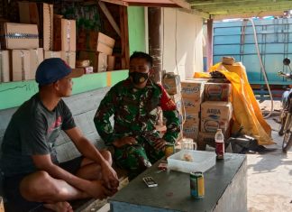 Antisipasi Virus Gelombang Tiga Covid-19 Sertu Heriyansah Berharap Masyarakat Tetap Patuhi Prokes