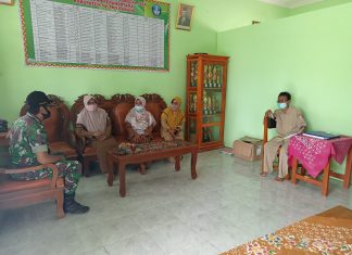 Serka Susilo Berharap Guru Sebagai Penggerak Prokes,Saat Dirinya Anjang Sana di SDN 01 Setempat