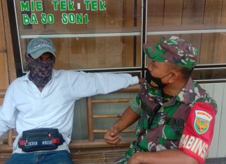 Sertu Heryansah Himbau Warga Yang Lanjut Usia Untuk Laksanakan Vaksin Dosis ke Tiga Atau Booster