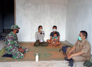 Sertu Lilik M Berikan Dukungan Moril dan Materil Bagi Masyarakat Yang Selesai Isoman