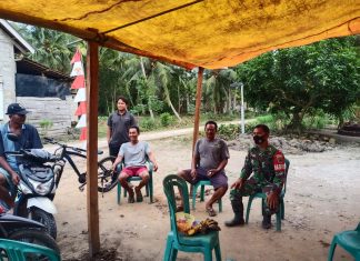 Sertu Basarudin Terus Berikan Himbauan Kepada warga Binaan Untuh Tetap Patuhi Prokes
