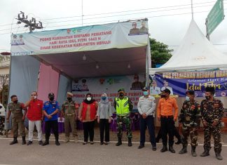 Personil Jajaran Kodim 0426/Tuba Laksanakan Pos Pam Ketupat Krakatau TA. 2022