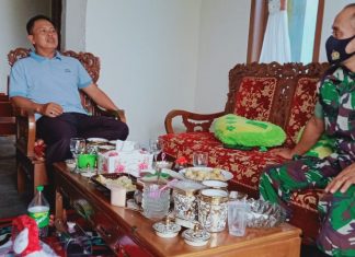 Sertu Heri Iswanto Ingatkan Masyarakat Selalu Jaga Prokes Meski Dalam Suana Lebaran