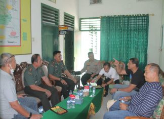 Dandim 0426 Tuba, Dampingi Kunker Staf Teritorial AD ke Koramil 426-01/Simpang Pematang