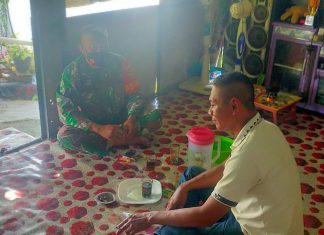 Serma Mugiyanto, Terus Berikan Himbauan Prokes Kepada Masyarakat Yang Akan Gelar Pesta