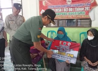 Serka Susilo Anggota Koramil 426-04/BA, Dampingi Langsung Penyaluran BLT-DD