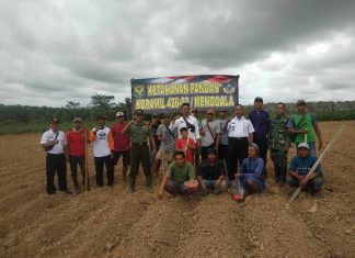 Bersama PPL Dan Camat, Koramil 426-02 Kompak Garap Lahan Demi Ketahanan Pangan