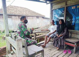 Babinsa Desa Sungai Sidang, Himbau Warga Untuk Vaksin Booster