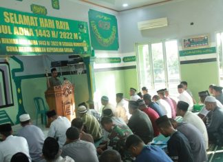 Kodim 0426/Tuba, Gelar Sholat Idul Adha Bersama Jajaran di Makodim