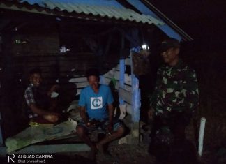 Pastikan Keamanan di Wilayah Binaan, Babinsa Cek Pelaksanaan Ronda Malam