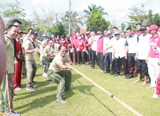 Meriahkan HUT RI ke 77, Jajaran Kodim 0426 Tuba Ikut Perlombaan Tradisional