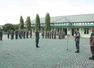 Sambut Kasdim Baru, Dandim 0426/TB Pimpin Korp Praport Masuk Satuan