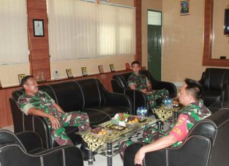 Komandan Kodim 0426 Tuba, Sambut Kapok Sahli Pangdam II Sriwijaya Brigjend TNI Muchamad Bayu Haritomo SH